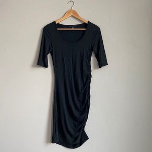 Banana Republic bodycon black midi dress size S